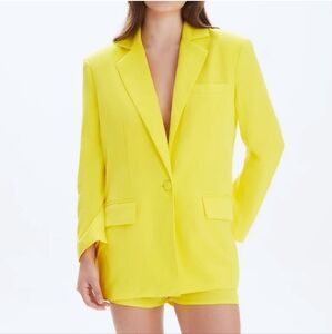 CHRLDR I NWT M Bright Yellow Janet Ovwrsized Lyocell Blazer